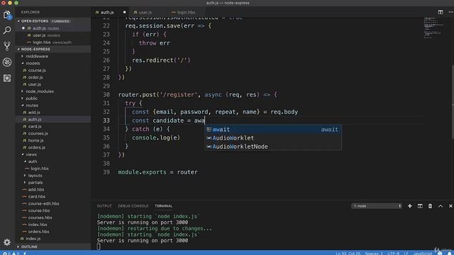 Полное руководство Node.JS Урок 56. Регистрация пользователя смотреть онлайн