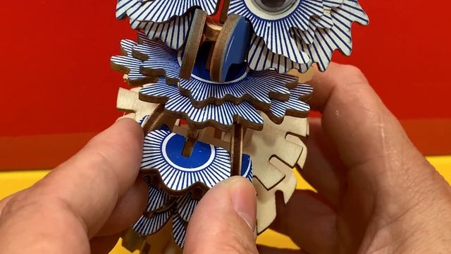 DIY Craft Instruction 3D Woodcraft Construction Kit OWL Colorful смотреть онлайн