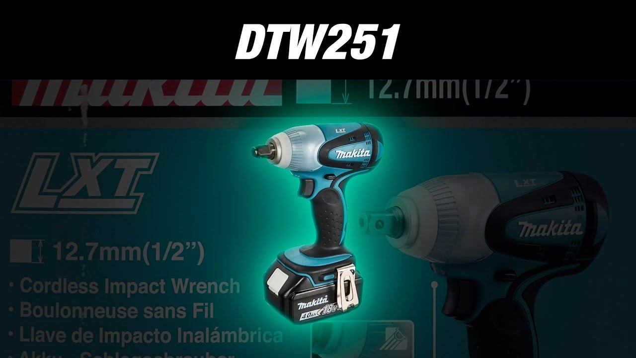 Makita DTW251RME DTW251Z Аккумуляторный ударный гайковерт от Макита смотреть онлайн