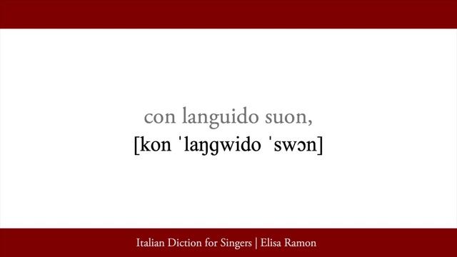 8. Danza, Danza, Fanciulla Gentile (Durante) - IPA TRANSCRIPTION