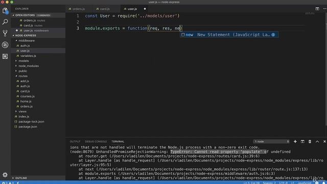 Полное руководство Node.JS Урок 55. Исправление работы корзины смотреть онлайн
