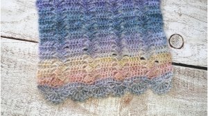 Ажурный шарфик крючком для начинающих