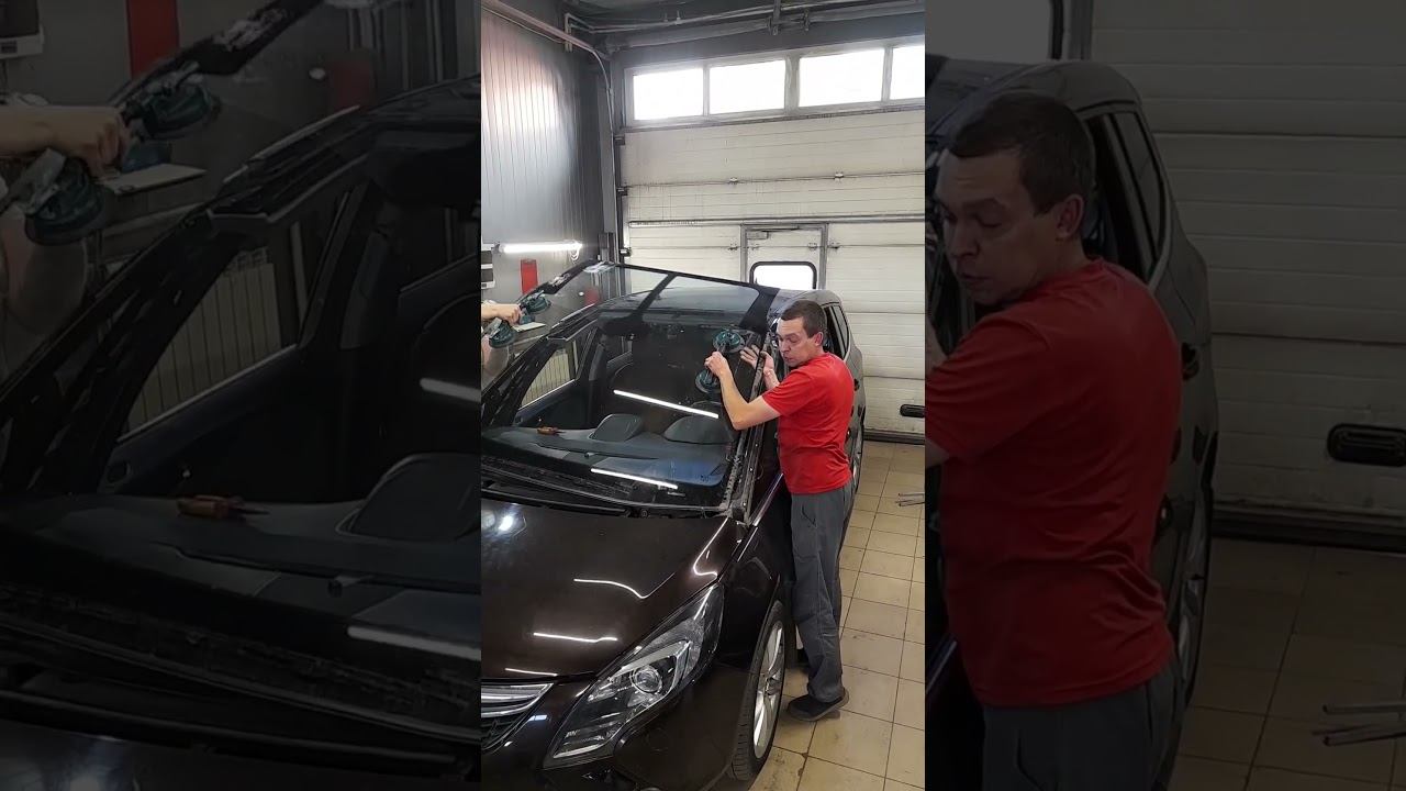 Замена лобового стекла на Opel Zafira  #automobile #detailing #автосервис