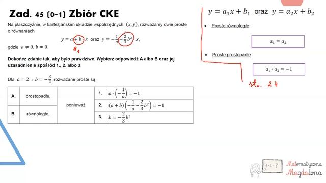 Zad. 45 ZBIÓR ZADAŃ MATURALNYCH CKE MATEMATYKA Geometria analityczna Poziom podstawowy смотреть онлайн