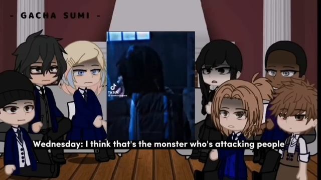 nevermore students/ Tyler react to Wednesday/(f. WOLF vs HYDE) GCRV part 3 смотреть онлайн