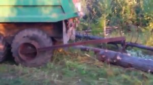 Погрузка бревен, русский способ #КАМАЗ