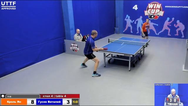 02:05 Кроль Ян 3-0 Гусев Виталий стол 4 ЮГ-4 20.06.21 смотреть онлайн