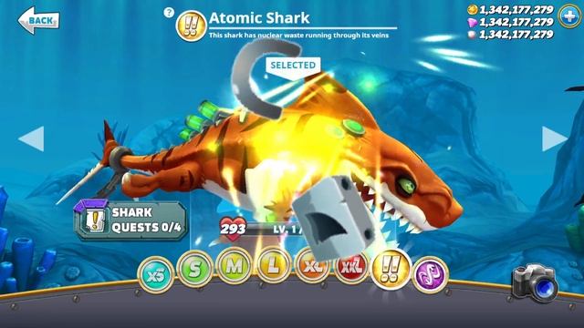 Hungry Shark World - All 39 Sharks Unlocked - Cosmic Alan Apex Shark Unlocked Hack Gems Coins Mod