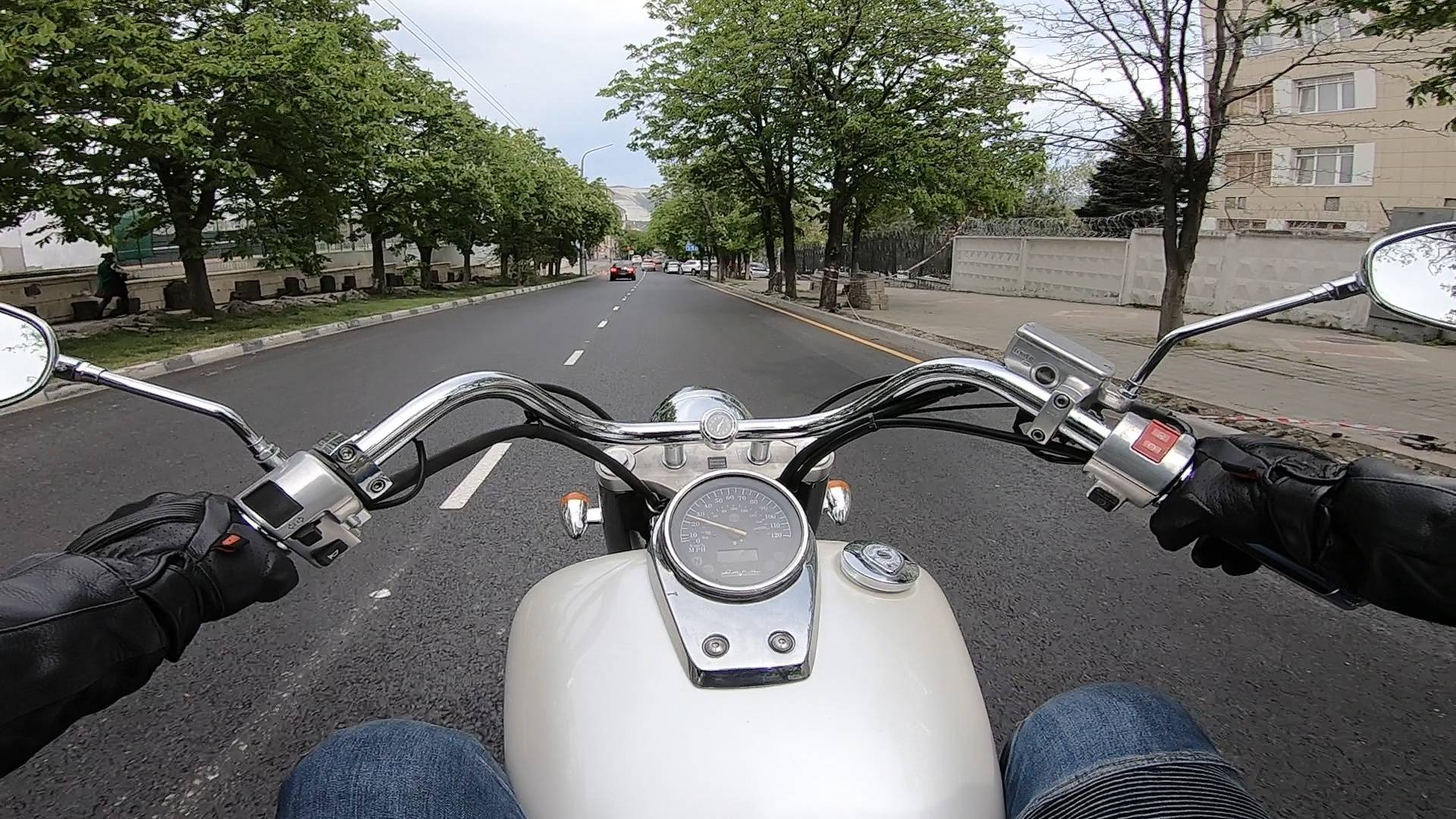 Езда на мотоцикле Honda Shadow Aero 750 #40|| Дневная поездка