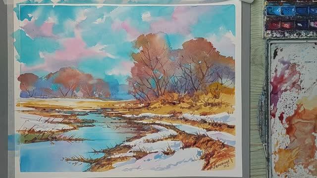 Весенний воздух живая акварель смотреть онлайн