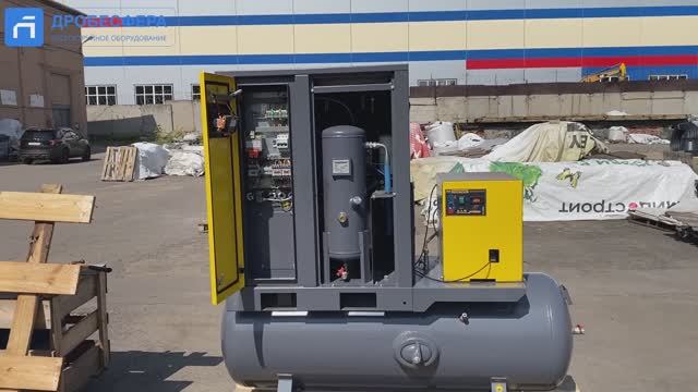 Винтовой компрессор на ресивере с осушителем Comprag FRD15 смотреть онлайн