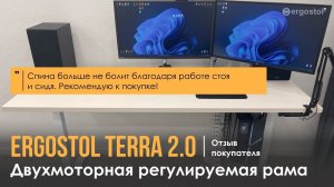 Обзор на компьютерного стол с регулировкой высоты Ergostol Terra 2.0 | Покупатели о Ergostol