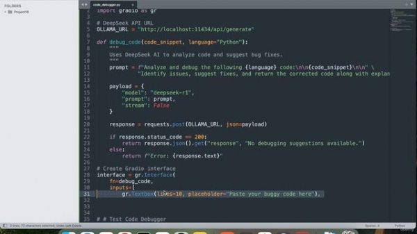 3 -Project 18 Code Debugger AI with  DeepSeek AI
