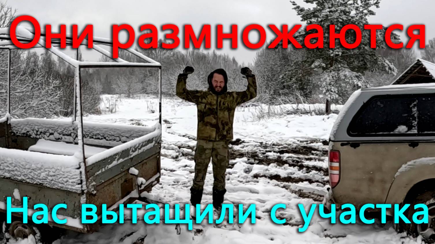 Вытащили машину и прицеп из плена на участке. Распил сарая продолжается. Пополнение в аквариуме. смотреть онлайн