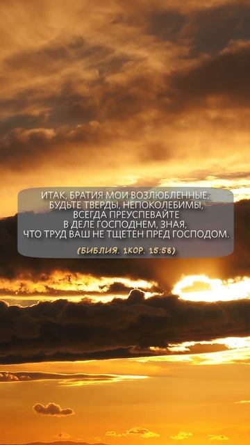 1Кор 15:58 смотреть онлайн