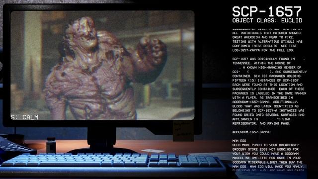 SCP-1657 : MAN EGG : Euclid : Food SCP