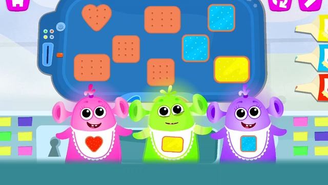 ФИГУРЫ И ЦВЕТА. Весёлое обучение с монстриками. Учиться весело! Игры. Обучающие мультики для детей. смотреть онлайн