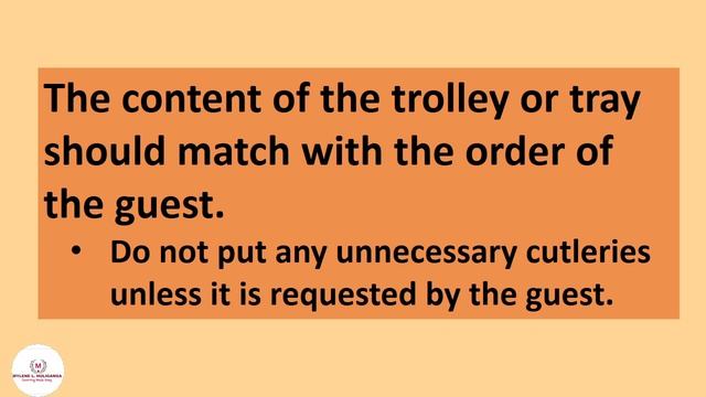 TLE / TVL Food and Beverages Services-Take and Process Room Service Order- SET-UP TRAYS AND TROLLEY смотреть онлайн
