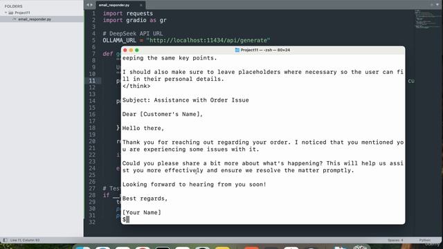 1 -Project 11 Automated Email Responder with DeepSeek AI смотреть онлайн