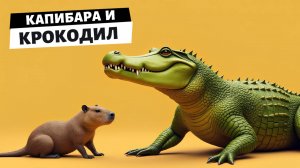 КАПИБАРА И КРОКОДИЛ