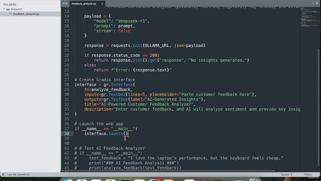 1 -Project 21 AI-Based Customer Feedback Analyzer with DeepSeek AI смотреть онлайн
