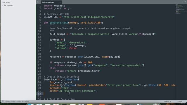 2 -Project 2 AI-Based Text Generation with DeepSeek AI смотреть онлайн