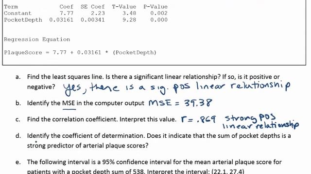Interpreting Minitab Output from a complete Simple Linear Regression Problem, Example 173tech смотреть онлайн