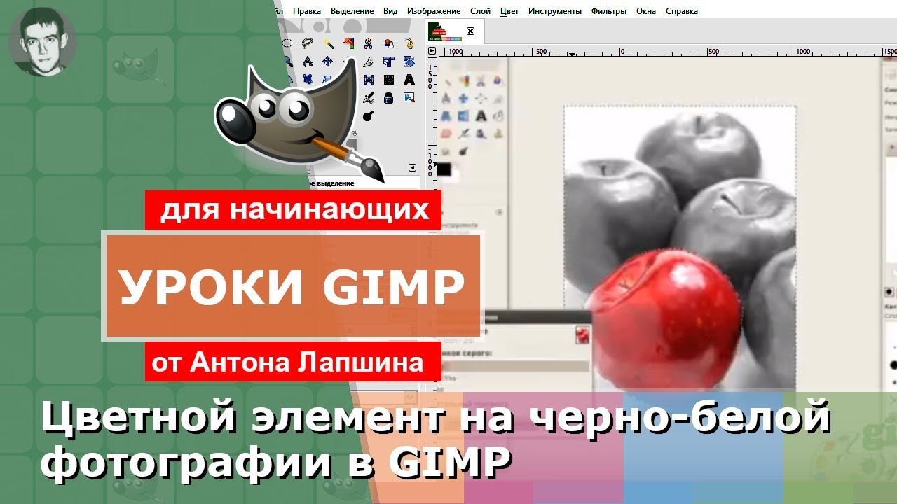 Как сделать цветной элемент на черно-белой фотографии смотреть онлайн