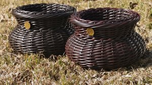 Плетение из ротанга Кашпо Горшочек  часть 2