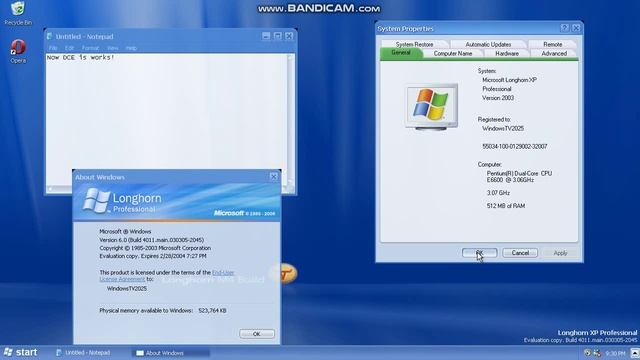 Тест Desktop Compositing Engine на Windows Longhorn Build 4011 смотреть онлайн