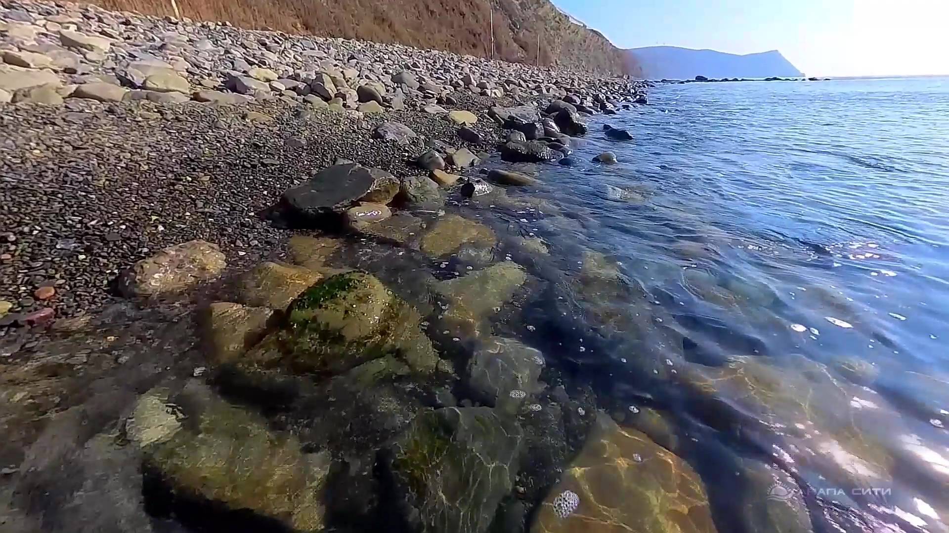 Анапа. Состояние каменистого пляжа в феврале. Без комментариев смотреть онлайн