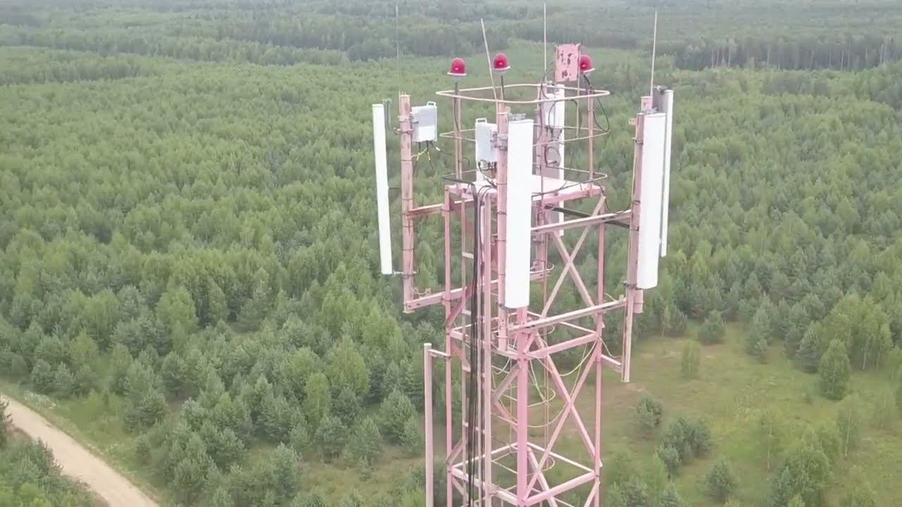 Визуальный обзор базовой станции сотовой связи в деревне смотреть онлайн