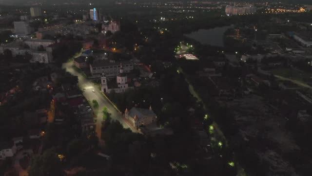 Полёт над ночным Брянском смотреть онлайн