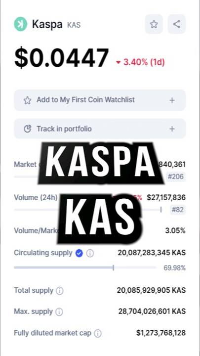 Что я думаю про альткоин Kaspa (KAS) #криптовалюта #kaspa #crypto