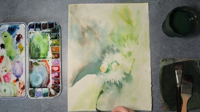 Peindre des fleurs d'eucalyptus à l'aquarelle - MOYEN смотреть онлайн