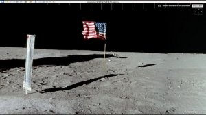 На Луне Знаменитый флаг американцев аполлон 11 развевается на ветру