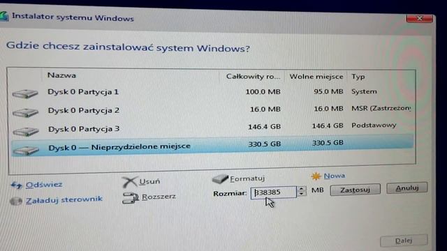 Cz.5 Składanie komputera. Dziś instalacja windows na nowym dysku SSD Tworzenie partycji dysku. смотреть онлайн