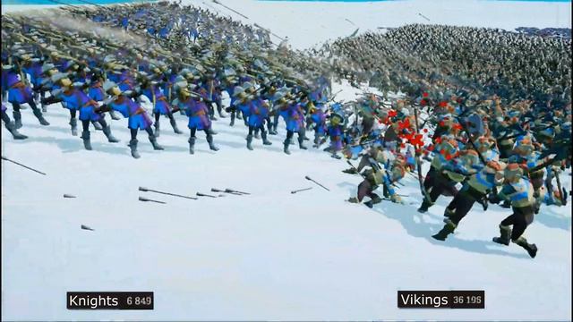 The Vikings Attacked The Knights Polygon Fantasy Battle Simulator