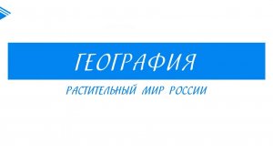 8 класс - География - Растительный мир России