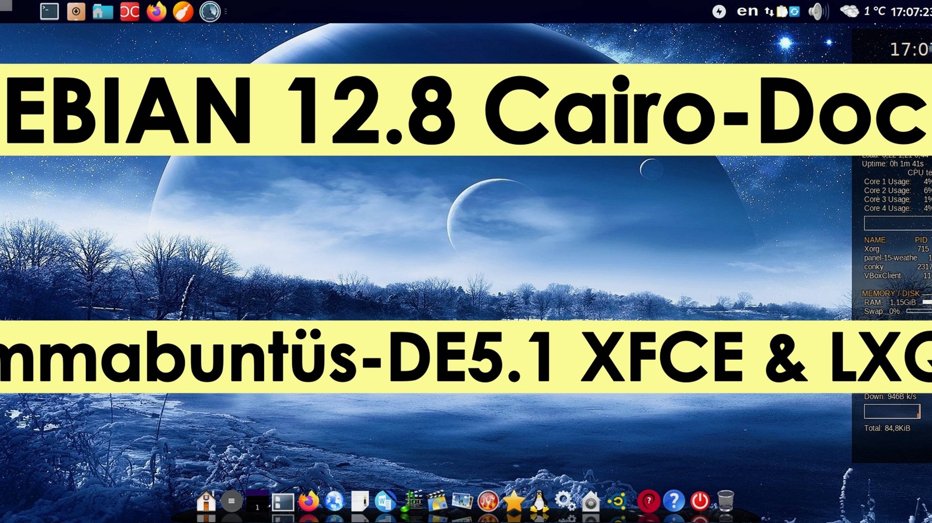 DEBIAN 12.8 Emmabuntus-DE5.1-03 XFCE & LXQT - БЫСТРЫЕ НАСТРОЙКИ CAIRO-DOCK ЗА ПЯТЬ ШАГОВ смотреть онлайн
