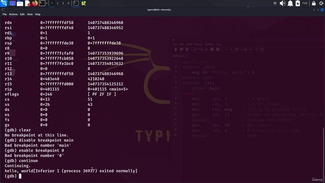 13 Debugging x86-64 3. Learning more with GDB смотреть онлайн