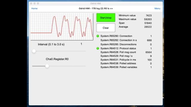 Data logging in Odrid HMI 1.6.0 (internal Beta) смотреть онлайн