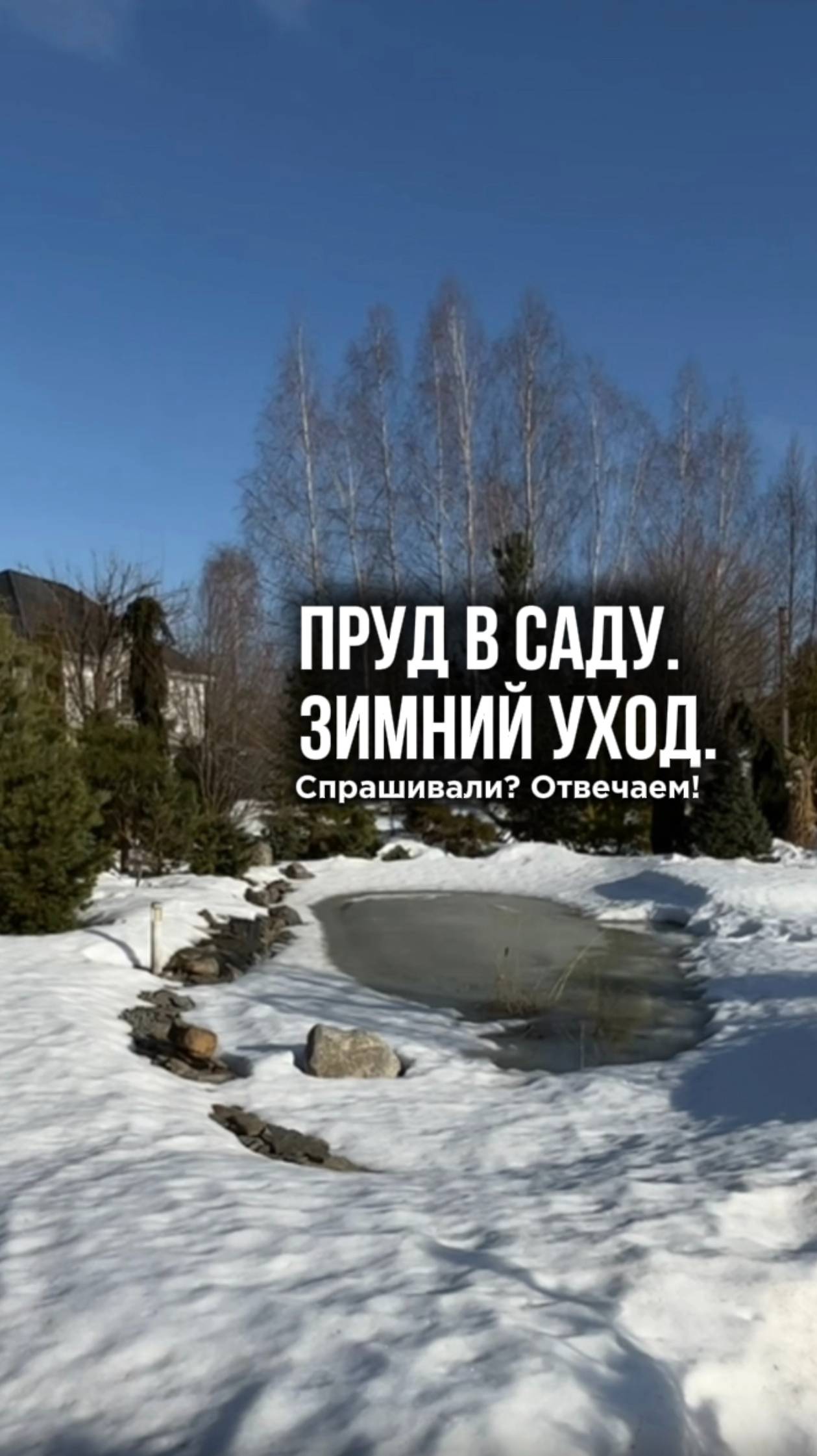 Нужен ли уход за прудом зимой - смотри в видео. смотреть онлайн