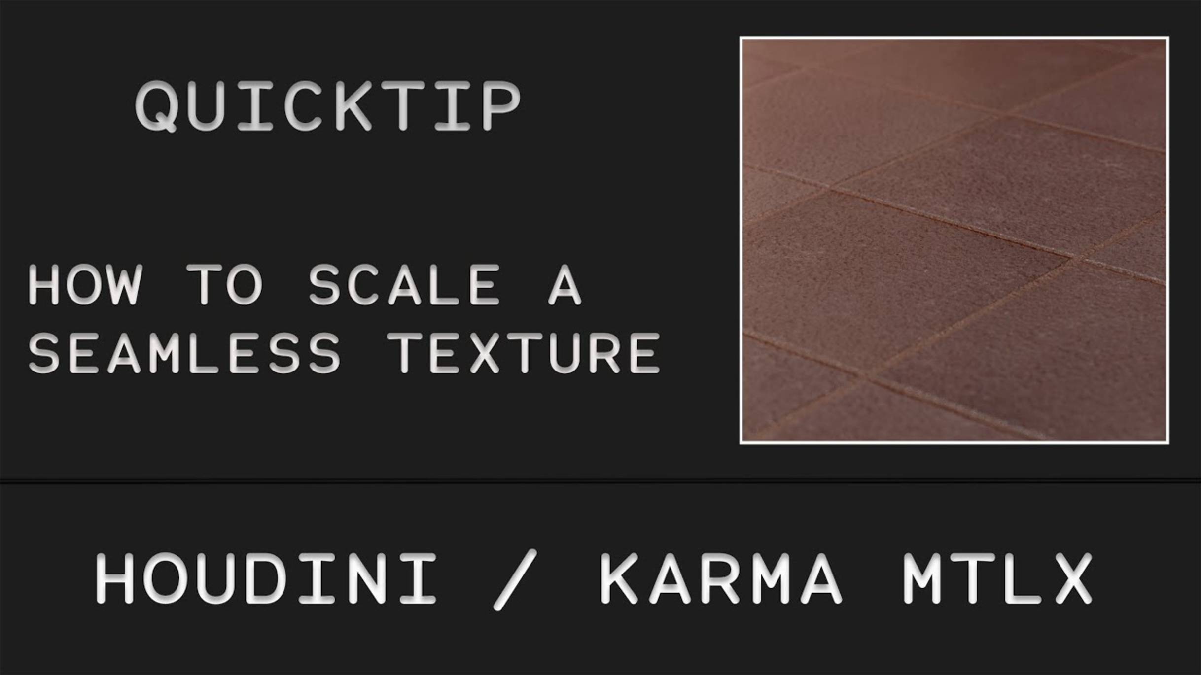 QUICK TIP HOUDINI - KARMA MTLX - How to scale a seamless Texture смотреть онлайн