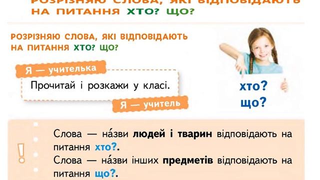 Розрізняю слова, які відповідають на питання хто? що? Українська мова, 2 клас. Дистанційне навчання смотреть онлайн
