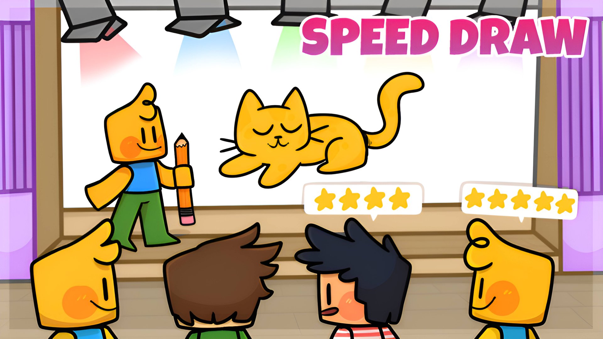 Играем в рисовалку SPEED DRAW в Роблоксе смотреть онлайн