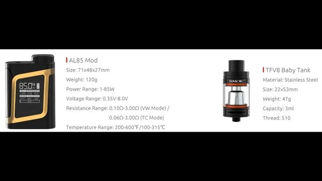 Preview for Smok Alien Baby Kit with AL85 Mod смотреть онлайн