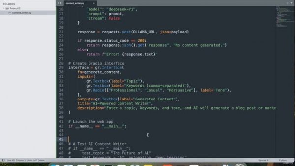 5 -Project 15 Content Writer AI with DeepSeek AI