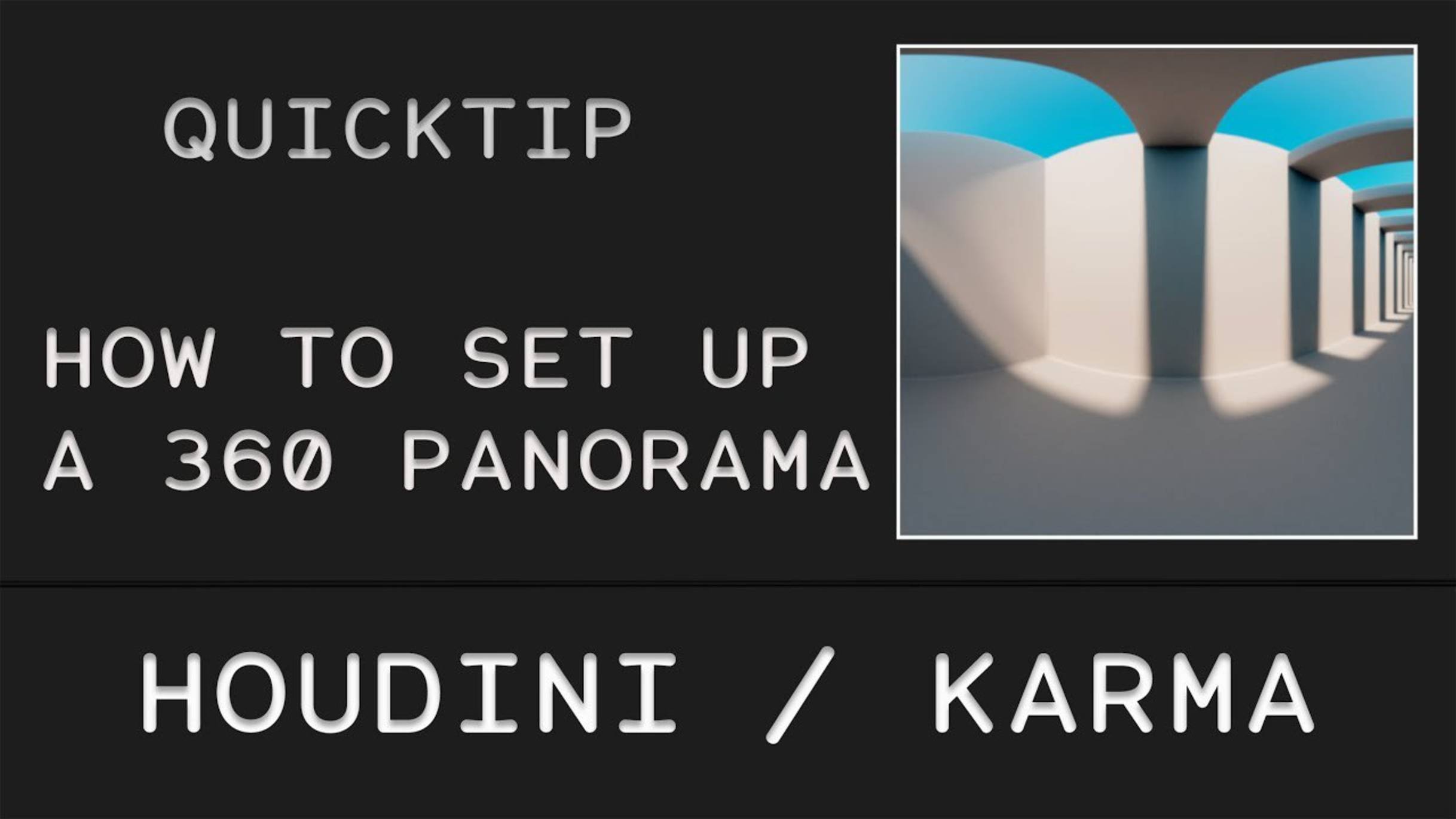 QUICK TIP HOUDINI - KARMA - How to set up a 360 Panorama смотреть онлайн