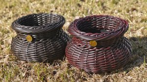 Мастер Класс. Плетение из ротанга Кашпо из ротанга Горшочек часть 3